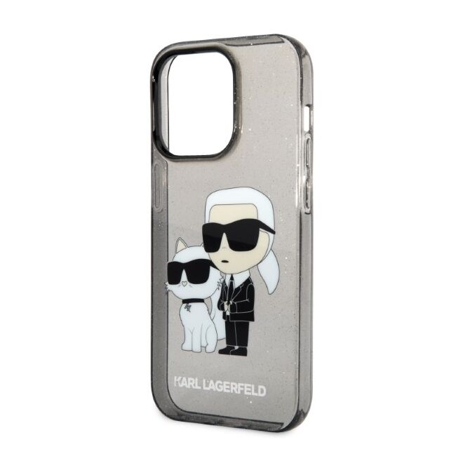 Husa premium pentru  iPhone 14 Pro Max Karl Lagerfeld superior quality - Gri inchis