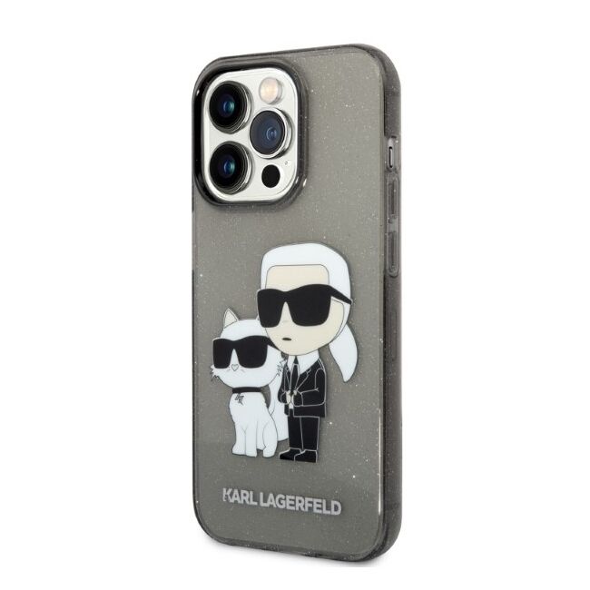 Husa premium pentru  iPhone 14 Pro Max Karl Lagerfeld superior quality - Gri inchis