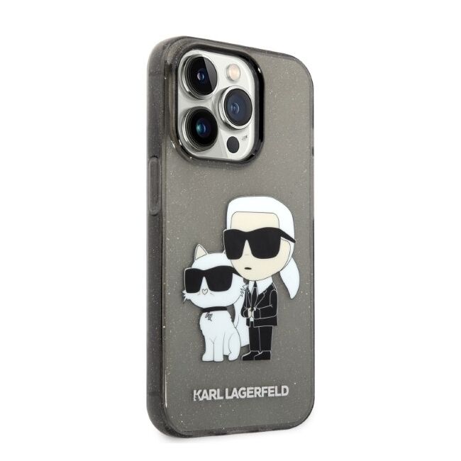 Husa premium pentru  iPhone 14 Pro Max Karl Lagerfeld superior quality - Gri inchis