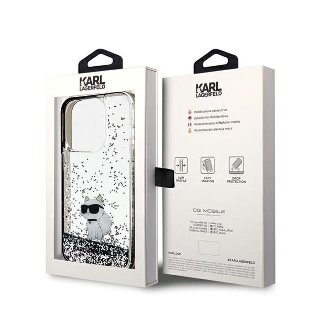 Husa premium pentru  iPhone 14 Pro Max Karl Lagerfeld superior quality - Gri