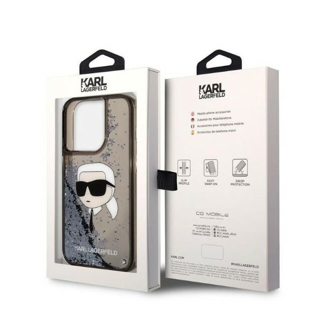 Husa premium pentru  iPhone 14 Pro Max Karl Lagerfeld superior quality - Maro deschis