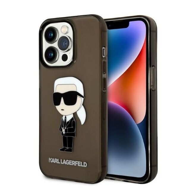 Husa premium pentru  iPhone 14 Pro Max Karl Lagerfeld superior quality - Maro inchis