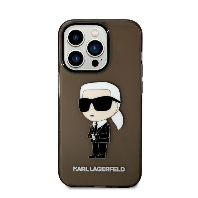 Husa premium pentru  iPhone 14 Pro Max Karl Lagerfeld superior quality - Maro inchis