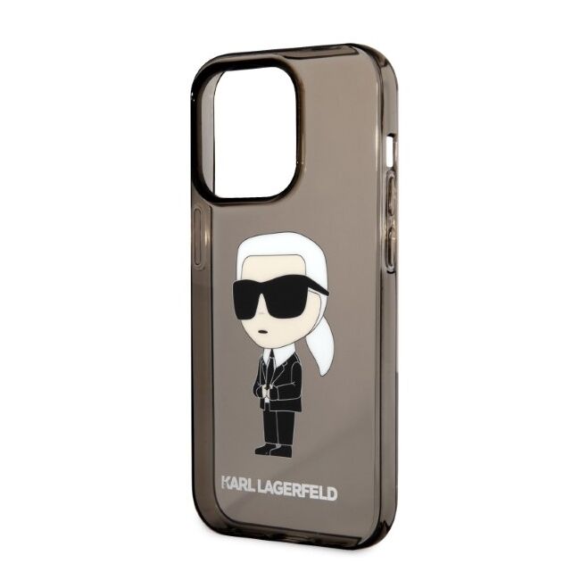 Husa premium pentru  iPhone 14 Pro Max Karl Lagerfeld superior quality - Maro inchis
