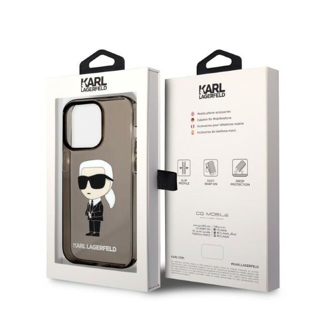 Husa premium pentru  iPhone 14 Pro Max Karl Lagerfeld superior quality - Maro inchis