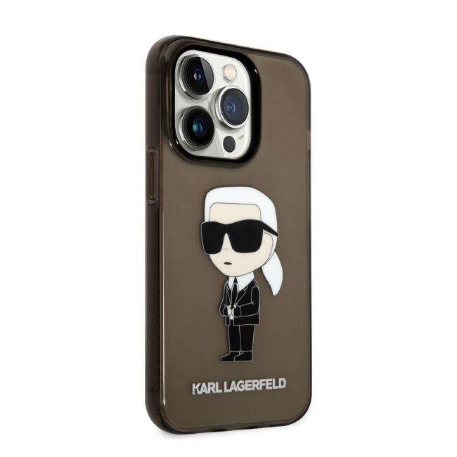 Husa premium pentru  iPhone 14 Pro Max Karl Lagerfeld superior quality - Maro inchis