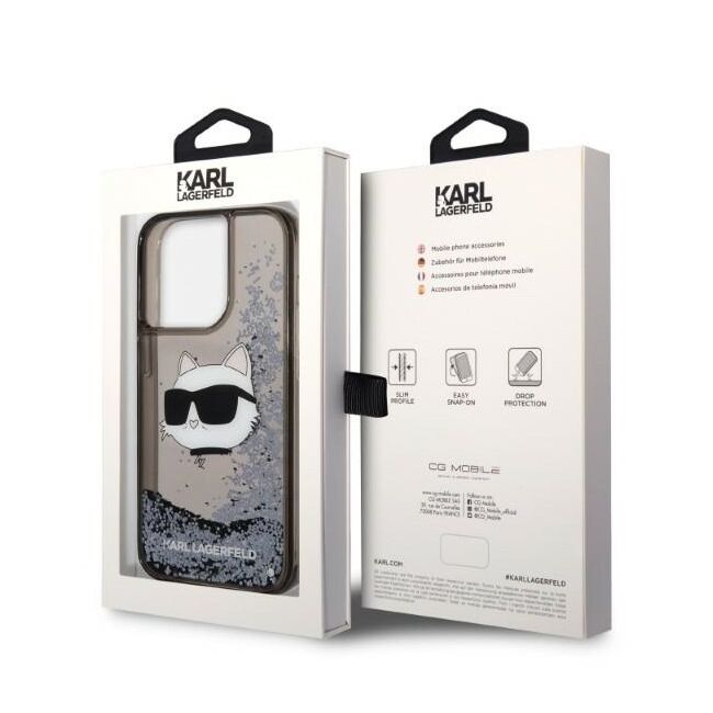 Husa premium pentru  iPhone 14 Pro Max Karl Lagerfeld superior quality - Maro