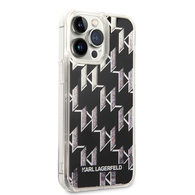 Husa premium pentru  iPhone 14 Pro Max Karl Lagerfeld superior quality - Negru gri
