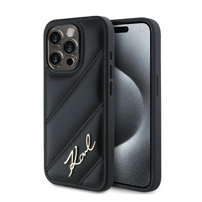 Husa premium pentru  iPhone 14 Pro Max Karl Lagerfeld superior quality - Negru