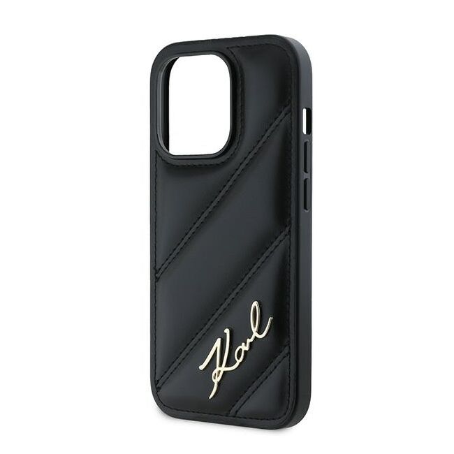 Husa premium pentru  iPhone 14 Pro Max Karl Lagerfeld superior quality - Negru