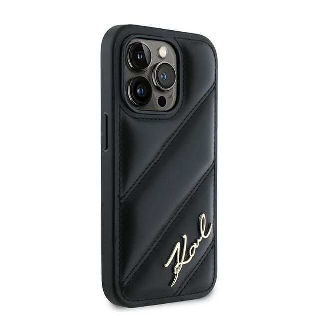 Husa premium pentru  iPhone 14 Pro Max Karl Lagerfeld superior quality - Negru