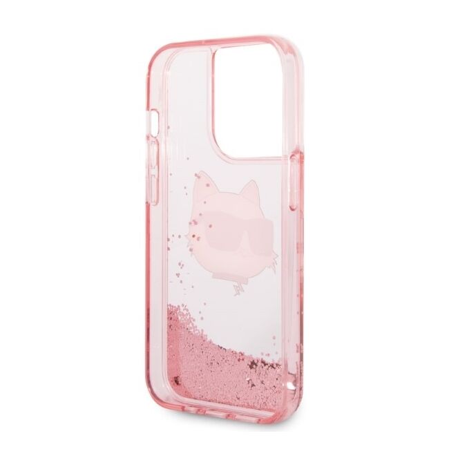 Husa premium pentru  iPhone 14 Pro Max Karl Lagerfeld superior quality - Roz pal