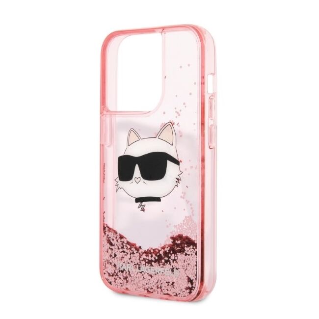 Husa premium pentru  iPhone 14 Pro Max Karl Lagerfeld superior quality - Roz pal