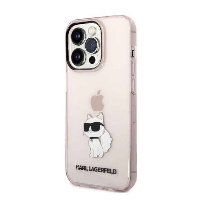 Husa premium pentru  iPhone 14 Pro Max Karl Lagerfeld superior quality - Roz pal