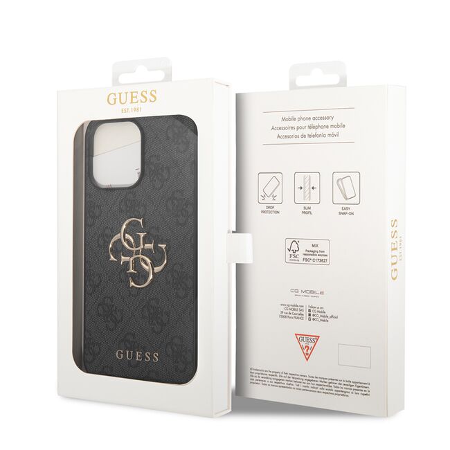 Husa premium pentru  iPhone 15 Pro Max Guess Elegance Series - Gri inchis