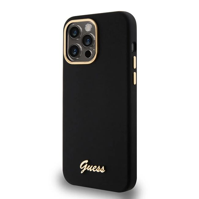 Husa premium pentru  iPhone 15 Pro Max Guess Elegance Series - Negru denim