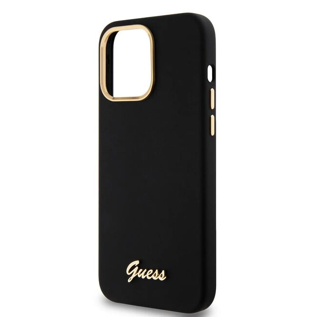 Husa premium pentru  iPhone 15 Pro Max Guess Elegance Series - Negru denim