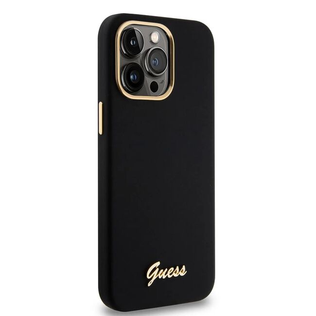 Husa premium pentru  iPhone 15 Pro Max Guess Elegance Series - Negru denim