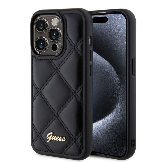 Husa premium pentru  iPhone 15 Pro Max Guess Elegance Series - Negru royal