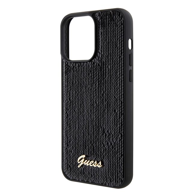 Husa premium pentru  iPhone 15 Pro Max Guess Elegance Series - Negru