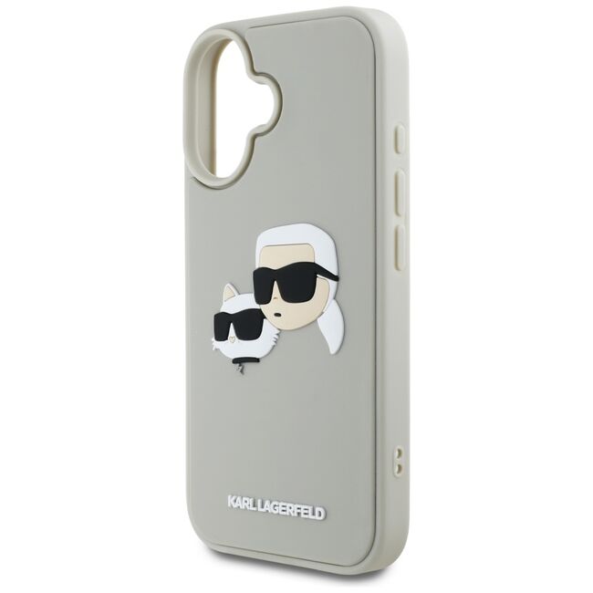 Husa premium pentru  iPhone 16 Karl Lagerfeld superior quality - Gri