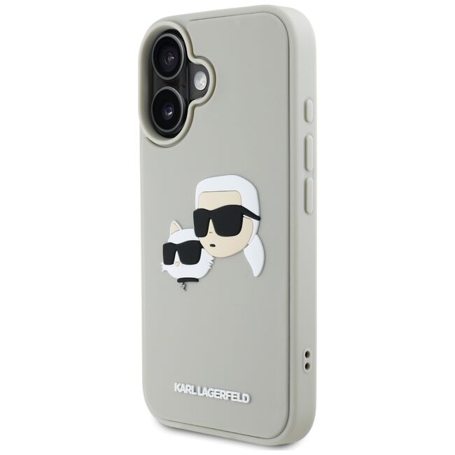 Husa premium pentru  iPhone 16 Karl Lagerfeld superior quality - Gri