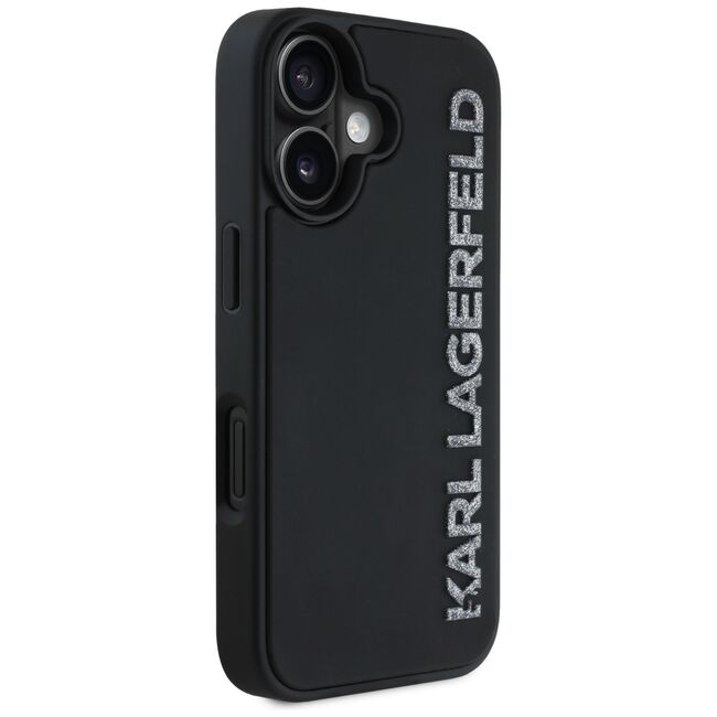 Husa premium pentru  iPhone 16 Karl Lagerfeld superior quality - Negru denim