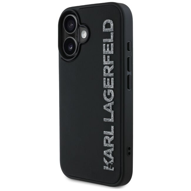 Husa premium pentru  iPhone 16 Karl Lagerfeld superior quality - Negru denim