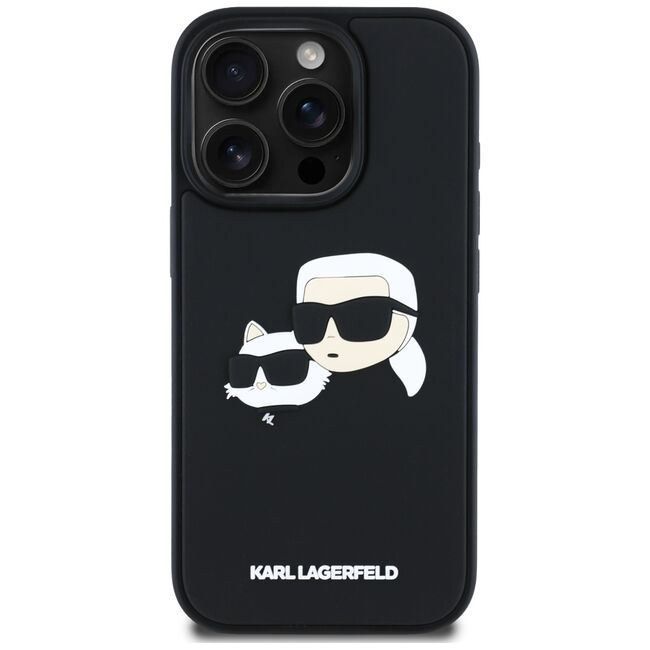 Husa premium pentru  iPhone 16 Karl Lagerfeld superior quality - Negru print