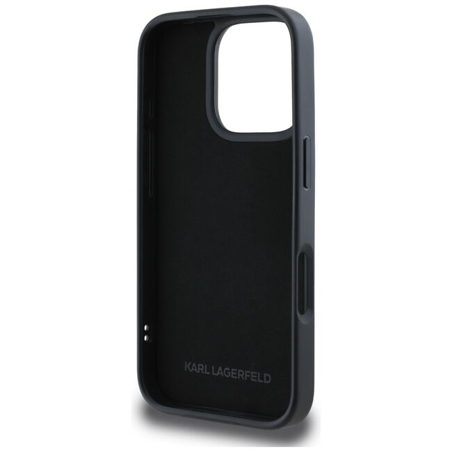 Husa premium pentru  iPhone 16 Karl Lagerfeld superior quality - Negru print