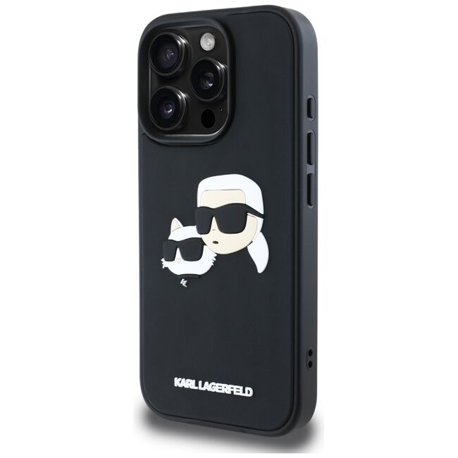 Husa premium pentru  iPhone 16 Karl Lagerfeld superior quality - Negru print