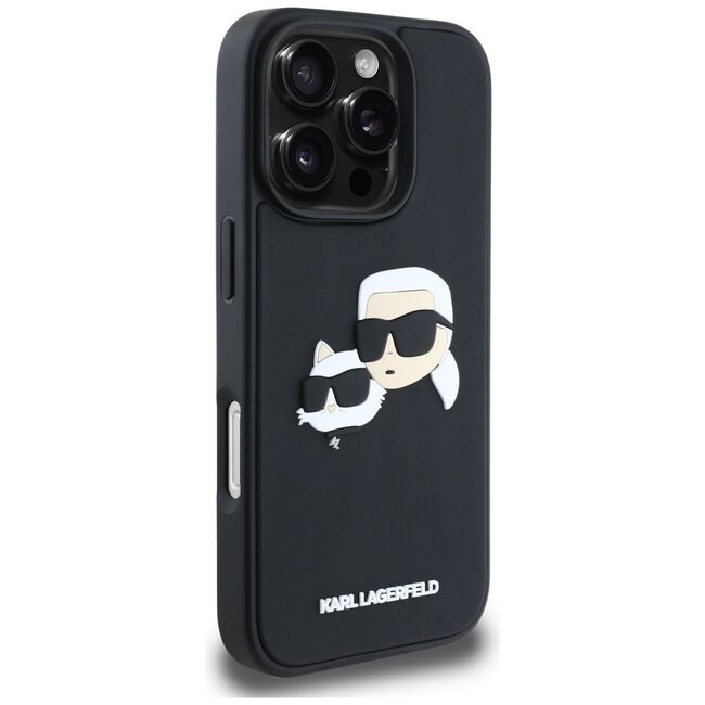 Husa premium pentru  iPhone 16 Karl Lagerfeld superior quality - Negru print