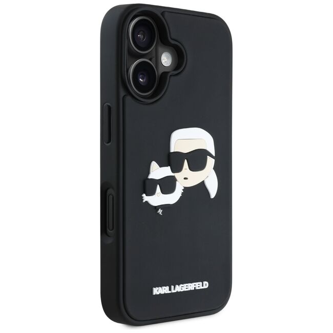 Husa premium pentru  iPhone 16 Karl Lagerfeld superior quality - Negru royal