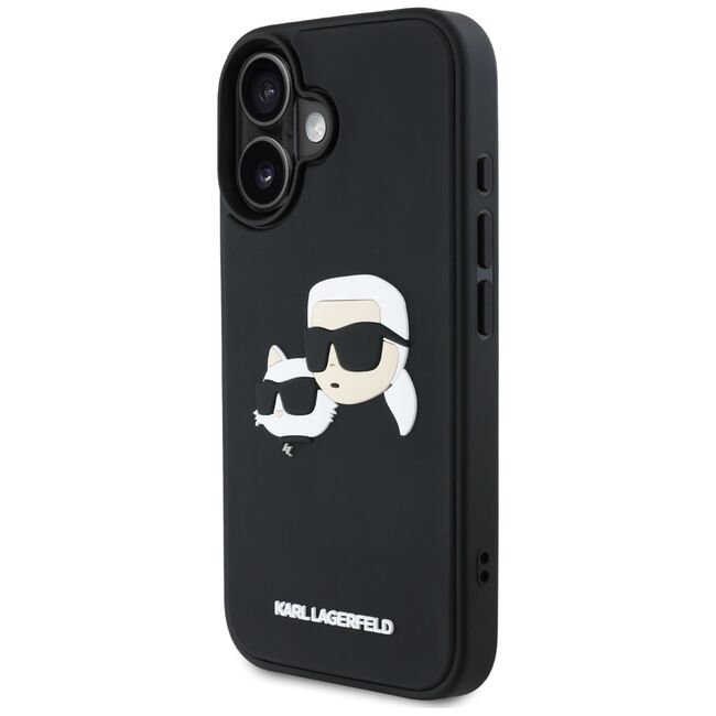 Husa premium pentru  iPhone 16 Karl Lagerfeld superior quality - Negru royal