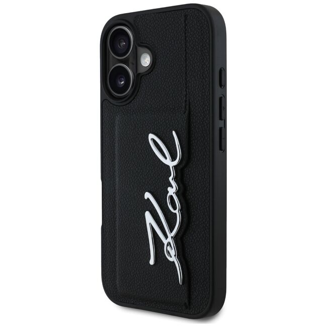 Husa premium pentru  iPhone 16 Karl Lagerfeld superior quality - Negru