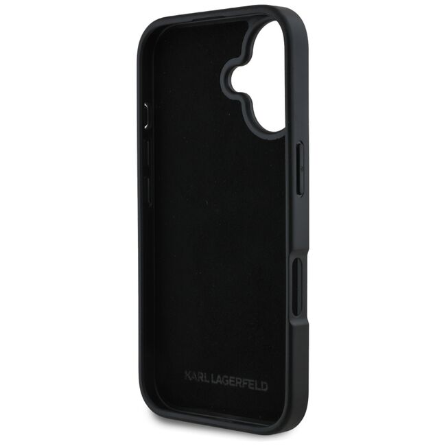 Husa premium pentru  iPhone 16 Karl Lagerfeld superior quality - Negru