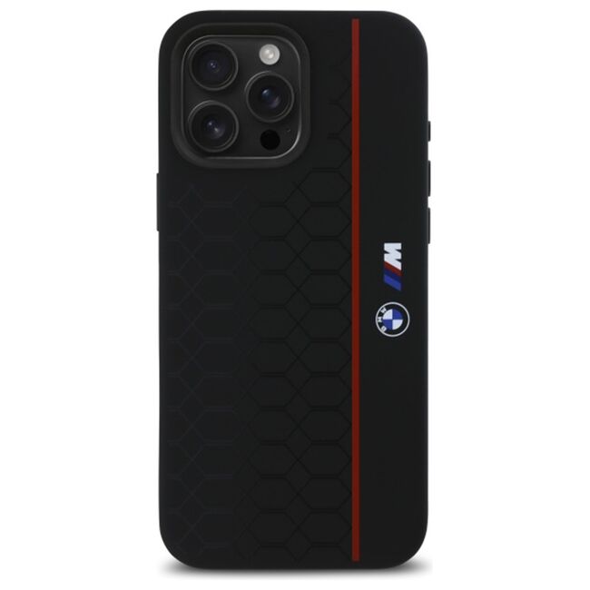 Husa premium pentru  iPhone 16 Pro Max compatibila MagSafe BMW Signature - Negru denim