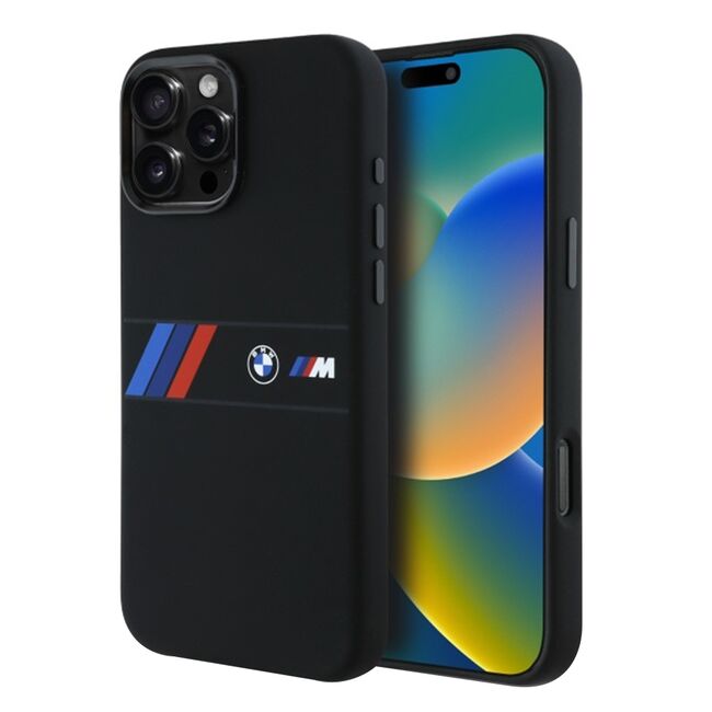Husa premium pentru  iPhone 16 Pro Max compatibila MagSafe BMW Signature - Negru mat