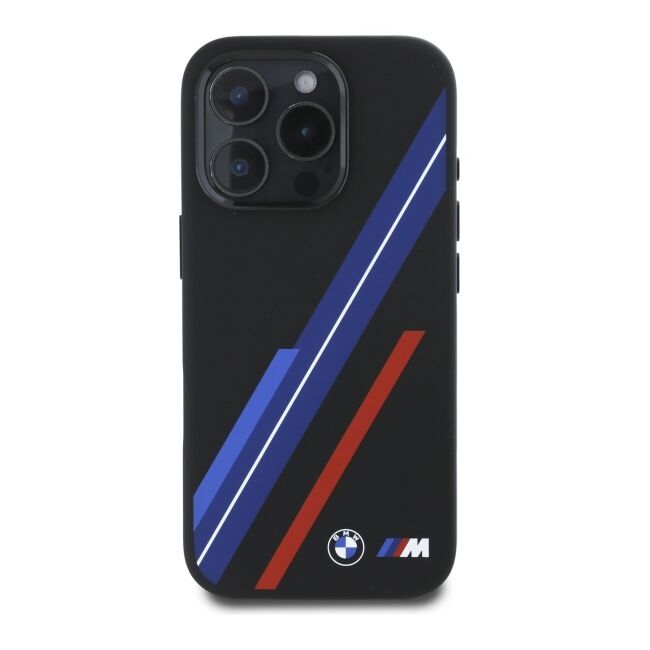 Husa premium pentru  iPhone 16 Pro Max compatibila MagSafe BMW Signature - Negru multicolor