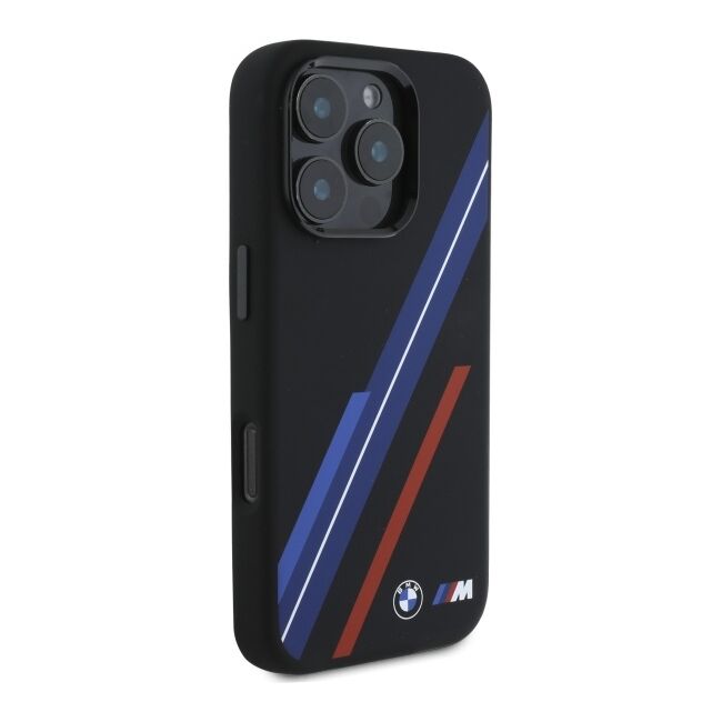 Husa premium pentru  iPhone 16 Pro Max compatibila MagSafe BMW Signature - Negru multicolor
