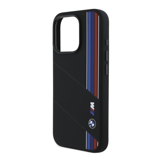 Husa premium pentru  iPhone 16 Pro Max compatibila MagSafe BMW Signature - Negru print