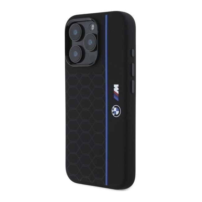 Husa premium pentru  iPhone 16 Pro Max compatibila MagSafe BMW Signature - Negru royal