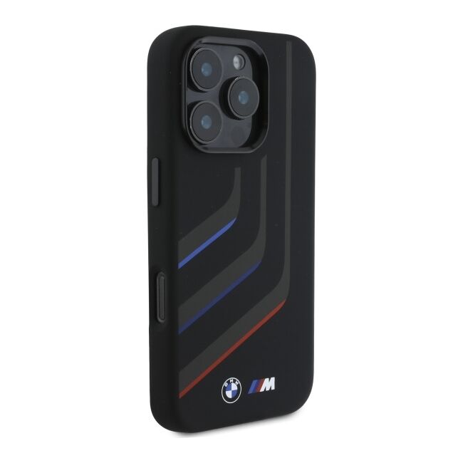 Husa premium pentru  iPhone 16 Pro Max compatibila MagSafe BMW Signature - Negru