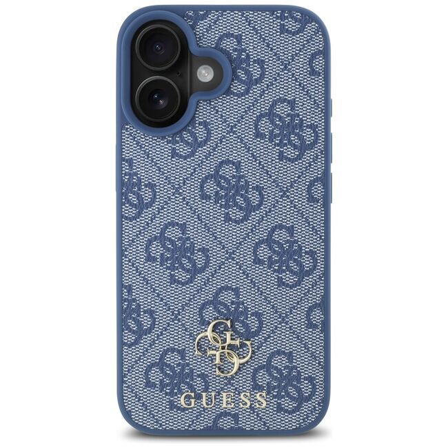Husa premium pentru  iPhone 16 compatibila MagSafe Guess Luxury Series - Albastru