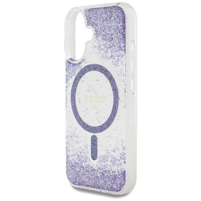 Husa premium pentru  iPhone 16 compatibila MagSafe Guess Luxury Series - Mov