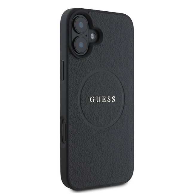 Husa premium pentru  iPhone 16 compatibila MagSafe Guess Luxury Series - Negru