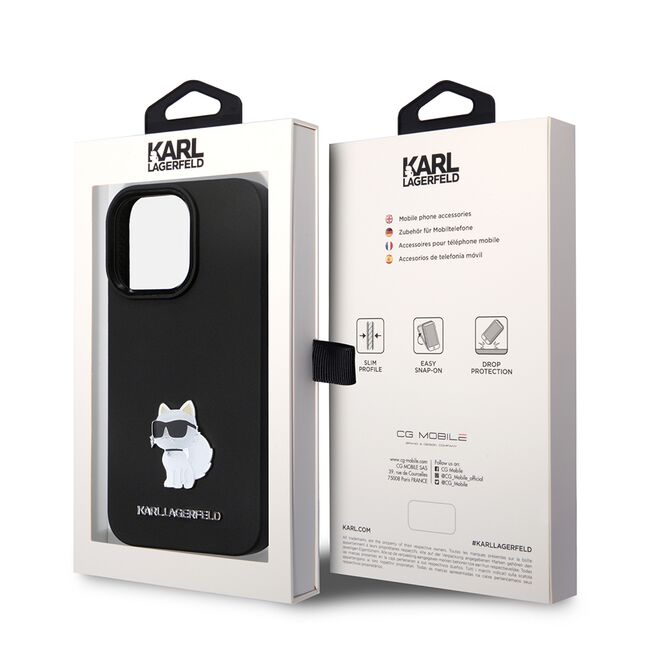 Husa premium pentru iPhone 14 Pro Karl Lagerfeld superior quality - negru print