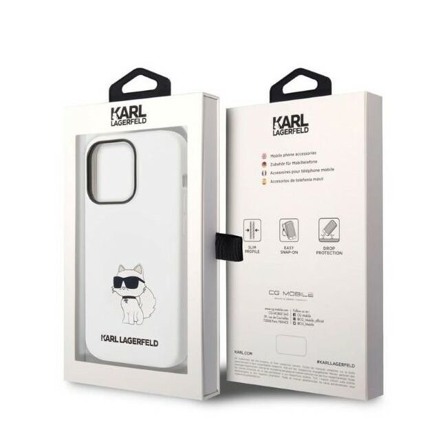 Husa premium pentru iPhone 14 Pro Karl Lagerfeld superior quality - alb