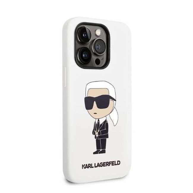 Husa premium pentru iPhone 14 Pro Karl Lagerfeld superior quality - alb arctic