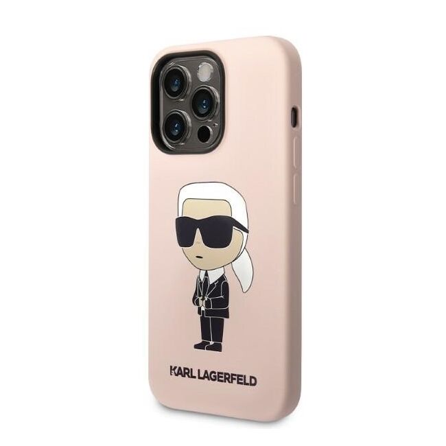 Husa premium pentru iPhone 14 Pro Karl Lagerfeld superior quality - roz pal